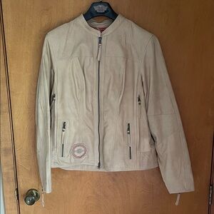 Harley-Davidson Women's Beige Leather Jacket